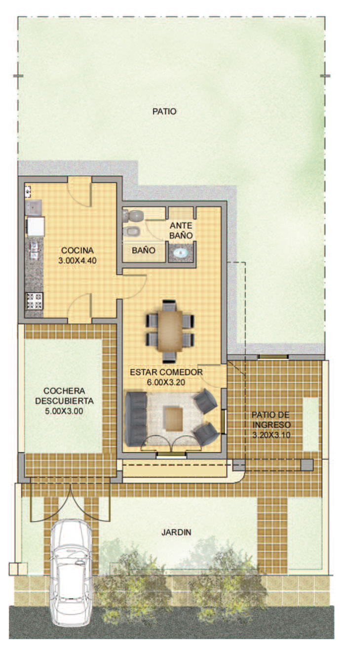 vivienda-A-monoambiente vivienda-A-monoambiente